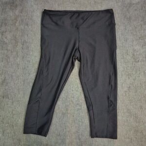 Marika Yoga Pants Women Medium Black Polyester High Rise Capri Mesh Leggings